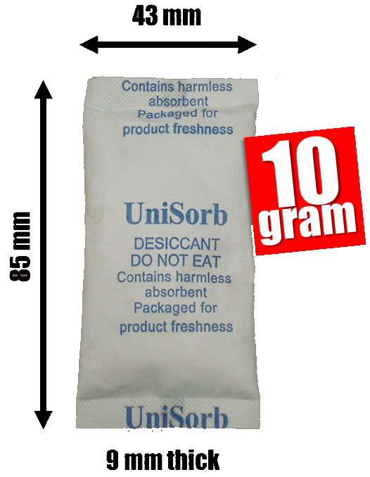 30 x 10gm Food Grade Silica Gel Desiccant Moisture Absorber Sachets